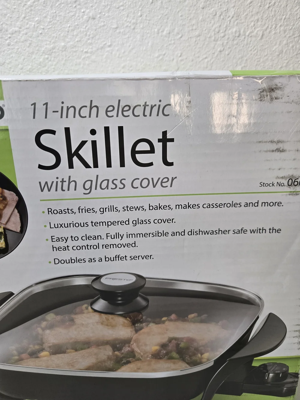 Presto 11-inch Electric Skillet with Glass Cover - Black